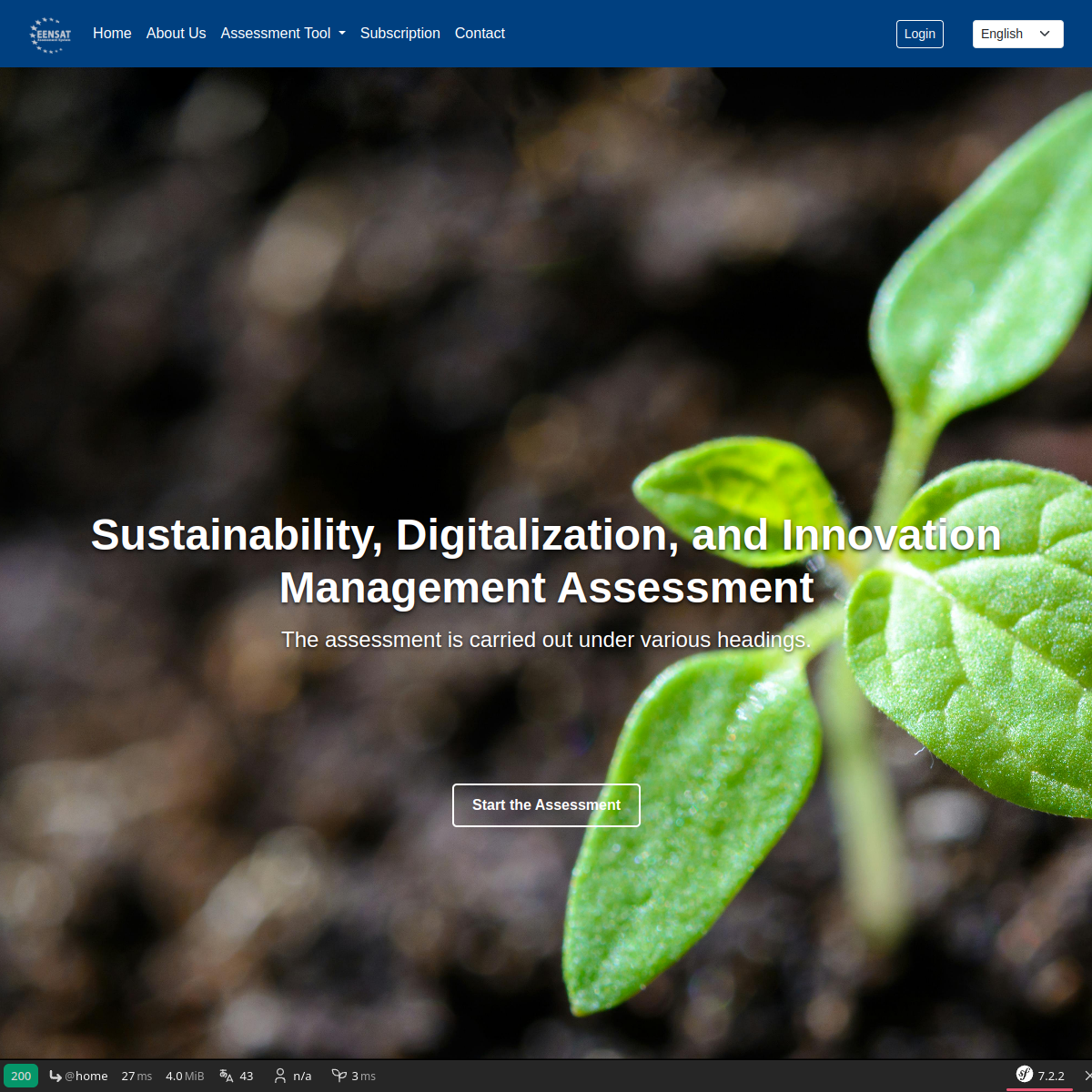 EENSAT anasayfa görüntüsü