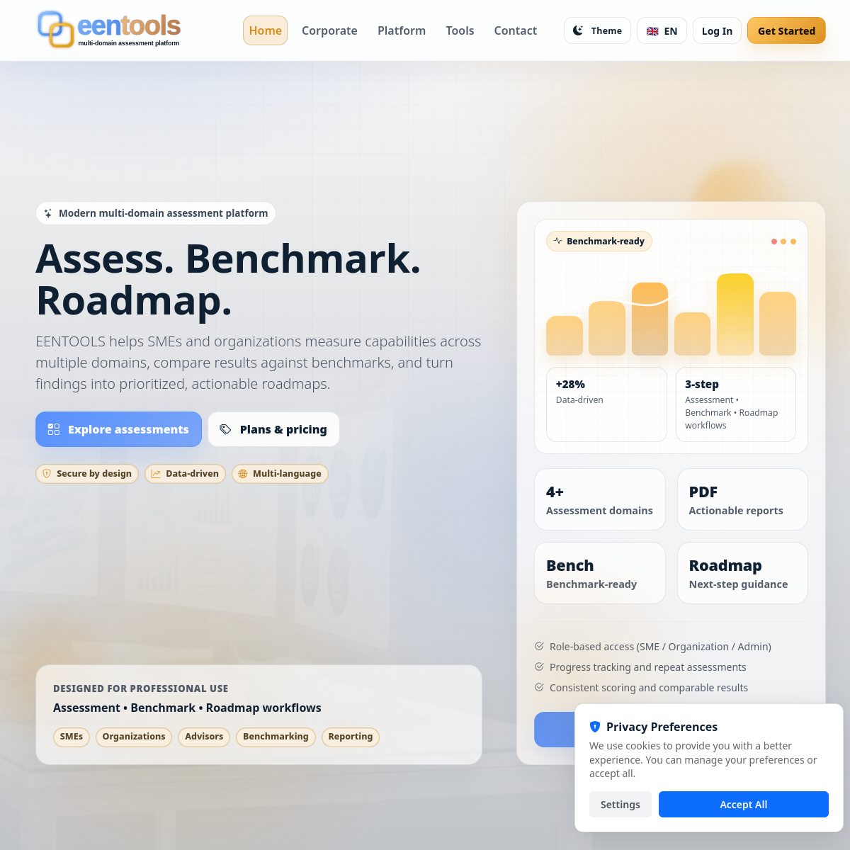 EENTOOLS anasayfa görüntüsü